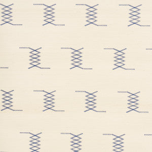 Kin Sisal Embroidery Ink On Ivory 5015781 by Schumacher Wallpaper