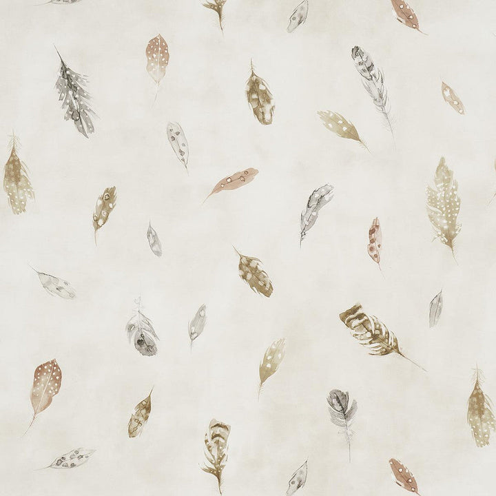 Woodland Feathers Autumn 5016061 by Schumacher Designer Wallpaper A Country Life 27.0" - Swanky Fabrics -