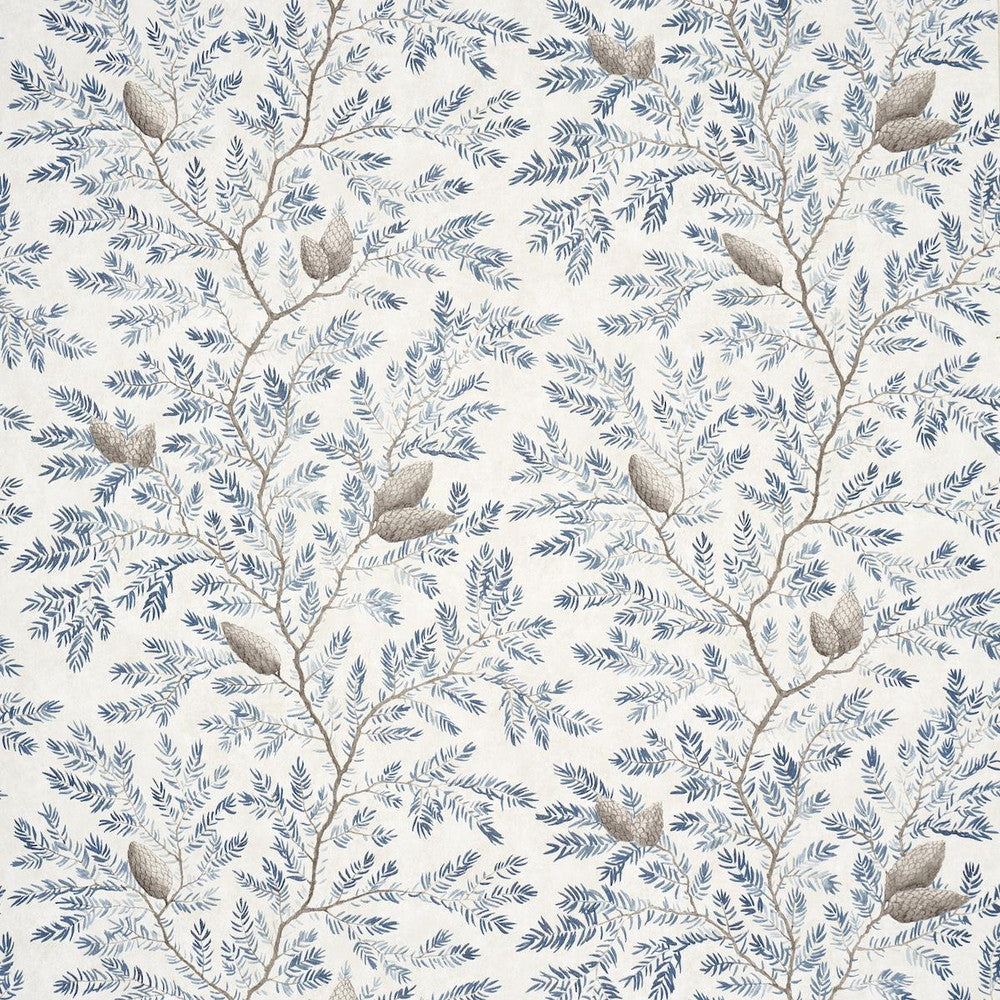 Pinewood Winter 5016091 by Schumacher Wallpaper A Country Life 27.0" - Fabric Carolina -