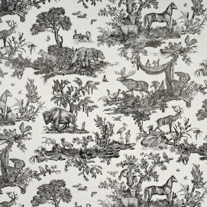 Western Toile Carbon 5016440 by Schumacher Wallpaper