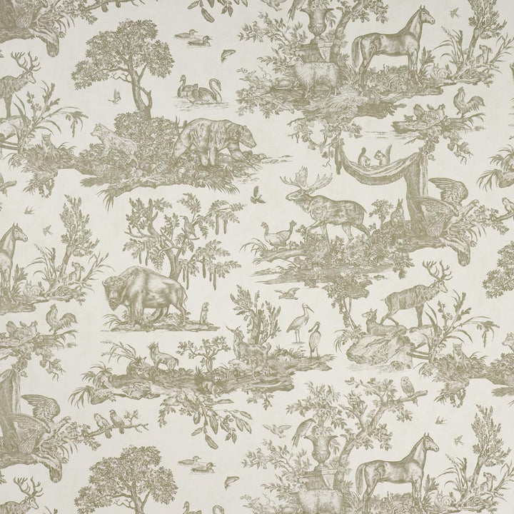 Western Toile Stone 5016442 by Schumacher Wallpaper A Country Life 38.0" - Fabric Carolina -