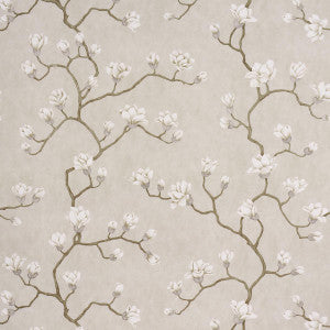 Magnolia Tree Grisaille 5016931 by Schumacher Wallpaper