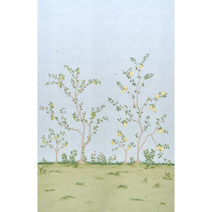 Citrus Blossom 2 Sky 5017162 by Schumacher Wallpaper