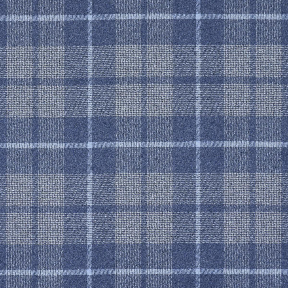Montana Wool Plaid Slate 66668 by Schumacher Fabric A Country Life 9.62" - Fabric Carolina -
