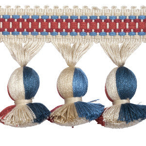Ali Tassel Rouge & Navy 84673 by Schumacher Trim