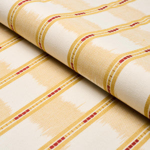 Faye Ikat Ochre 84710 by Schumacher Fabric