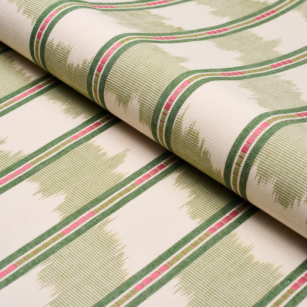 Faye Ikat Leaf 84711 by Schumacher Fabric Ashbury 5.88" - Fabric Carolina -