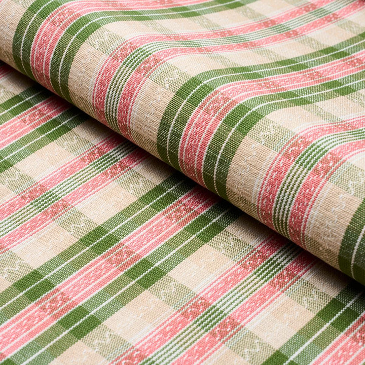 Fonda Hand Woven Plaid Petal & Leaf 84721 by Schumacher Fabric Ashbury 5.25" - Fabric Carolina -