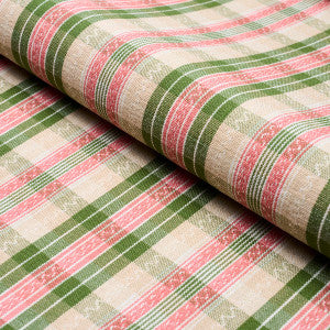 Fonda Hand Woven Plaid Petal & Leaf 84721 by Schumacher Fabric