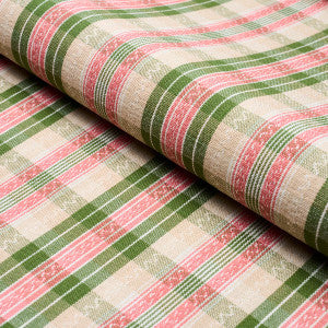Fonda Hand Woven Plaid Petal & Leaf 84721 by Schumacher Fabric