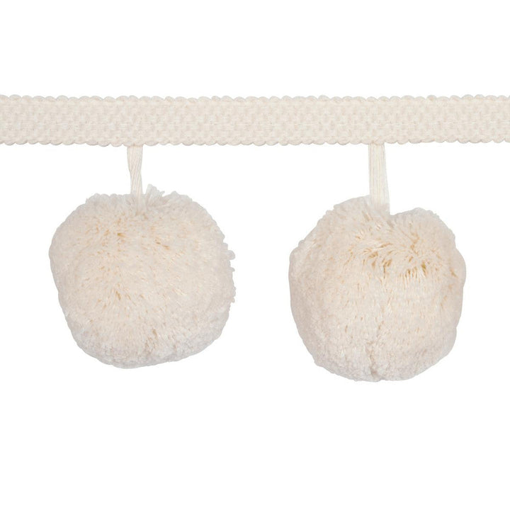 Pom Pom Ivory 84770 by Schumacher Designer Trim Ashbury - Swanky Fabrics -