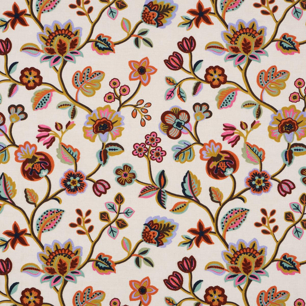 Loulou Embroidery Marigold 84751 by Schumacher Designer Fabric Ashbury 25.5" - Swanky Fabrics -
