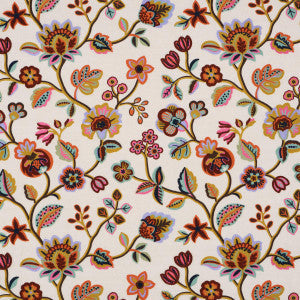 Loulou Embroidery Marigold 84751 by Schumacher Fabric