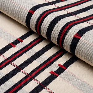 Remmy Hand Woven Stripe Noir 84782 by Schumacher Fabric