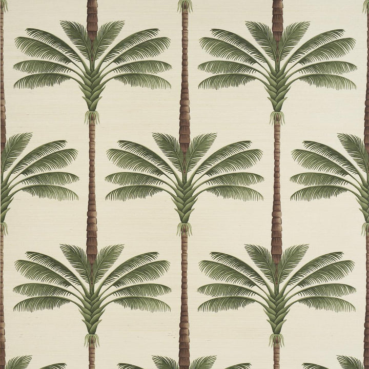 A Palm Is A Palm Sisal Daylight Evergreen 5016961 by Schumacher Wallpaper Johanna Ortiz 17.0" - Fabric Carolina -