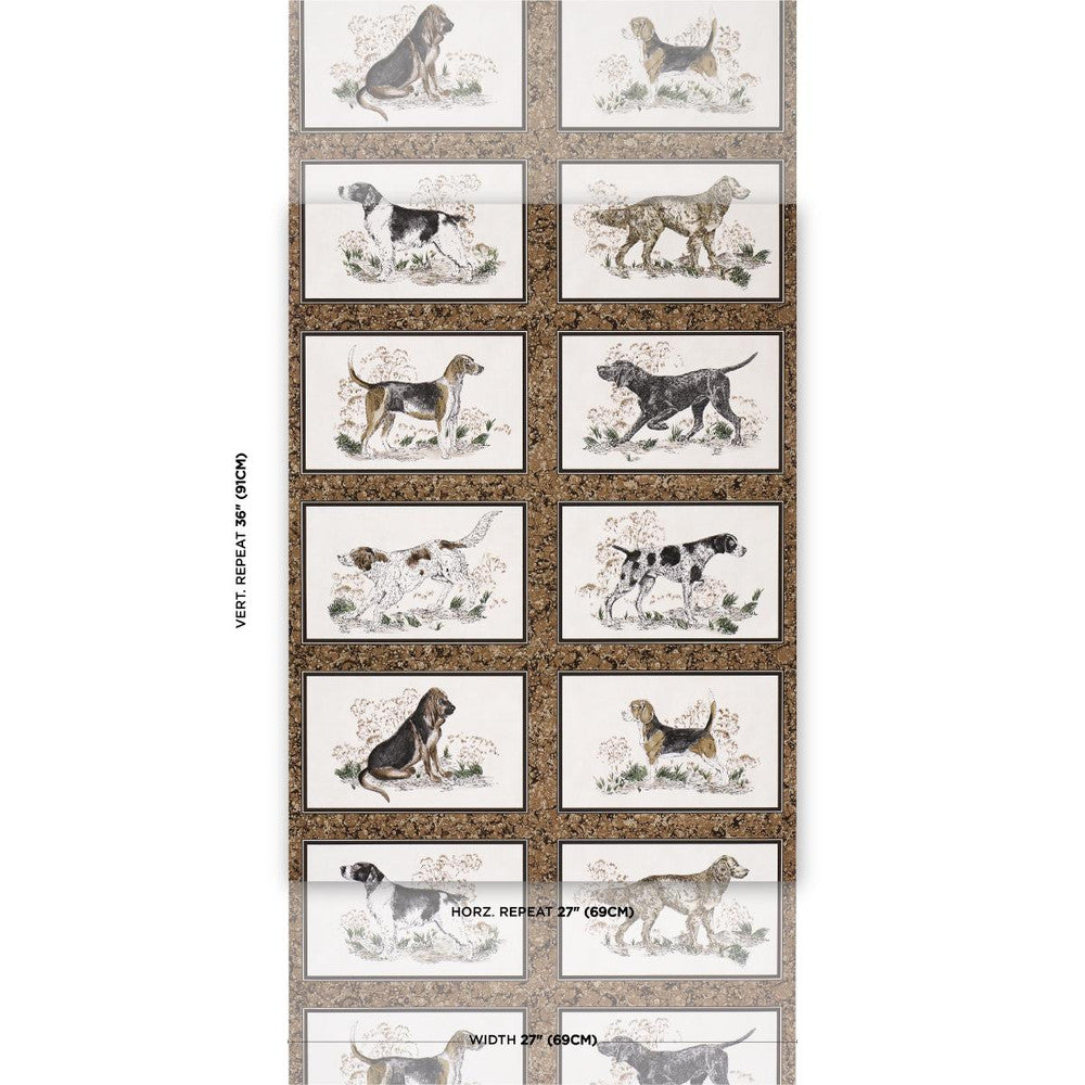 Chasers Legacy Bark 5016081 by Schumacher Designer Wallpaper A Country Life 27.0" - Swanky Fabrics -