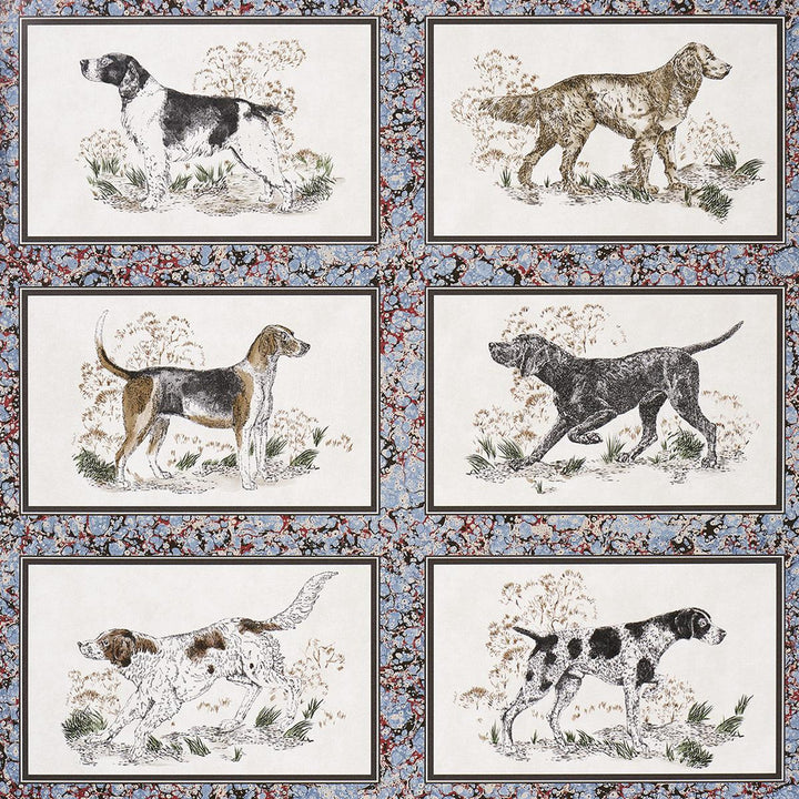 Chasers Legacy Slate 5016080 by Schumacher Wallpaper A Country Life 27.0" - Fabric Carolina -