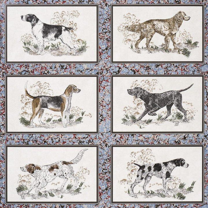 Chasers Legacy Slate 5016080 by Schumacher Designer Wallpaper A Country Life 27.0" - Swanky Fabrics -