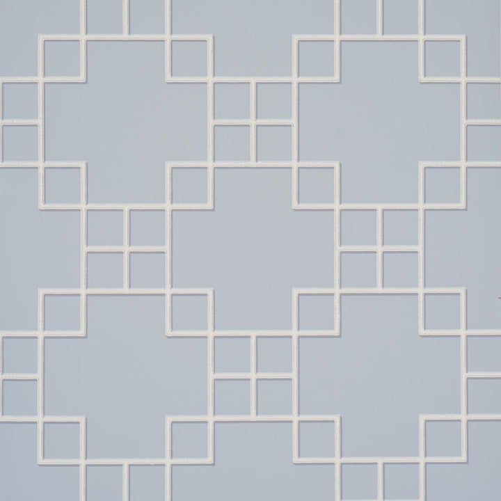 Georgette Trellis Light Blue 5016501 by Schumacher Wallpaper A Love Affair 20.5" - Fabric Carolina -