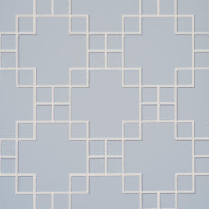 Georgette Trellis Light Blue 5016501 by Schumacher Wallpaper