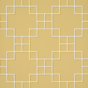 Georgette Trellis Buttercup 5016500 by Schumacher Wallpaper