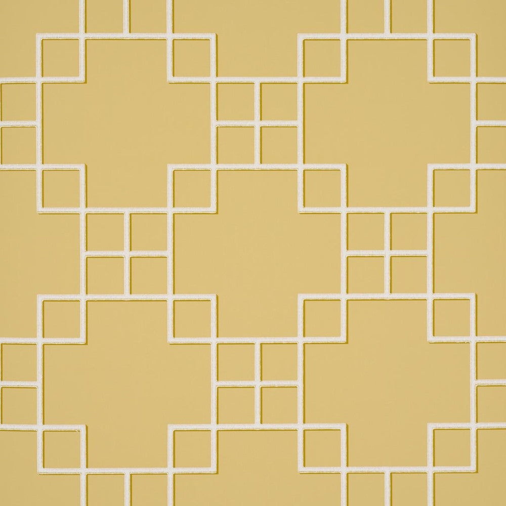 Georgette Trellis Buttercup 5016500 by Schumacher Wallpaper A Love Affair 20.5" - Fabric Carolina -