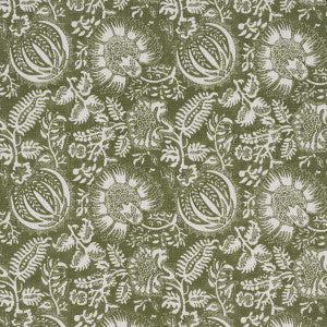 Pomegranate Print Olive 177695 by Schumacher Fabric