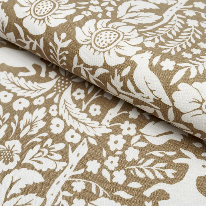 Deerfield Mocha 182172 by Schumacher Fabric Craft Revival 12.75" - Fabric Carolina -
