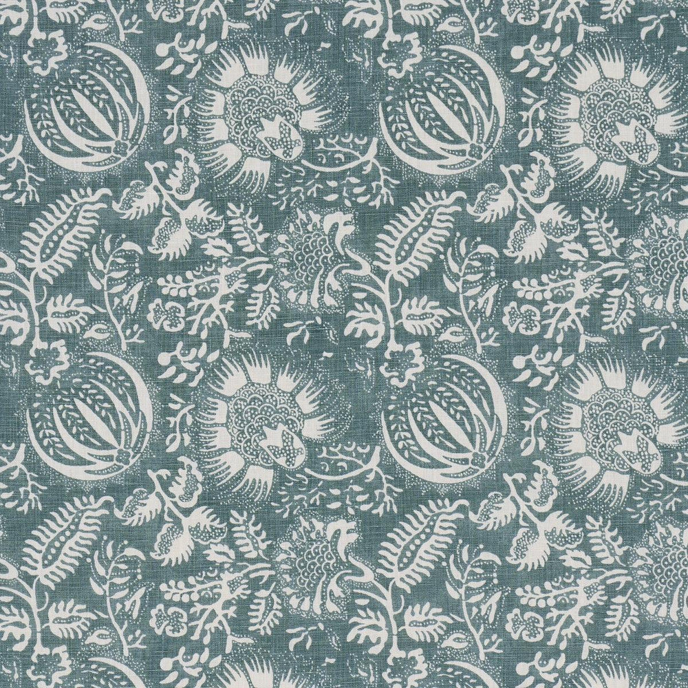 Pomegranate Print Peacock 177696 by Schumacher Fabric A Love Affair 11.0" - Fabric Carolina -