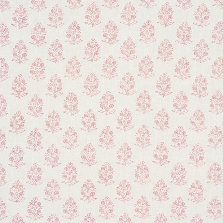 Aditi Hand Blocked Print Blush 179365 by Schumacher Designer Fabric A Love Affair 3.0" - Swanky Fabrics -