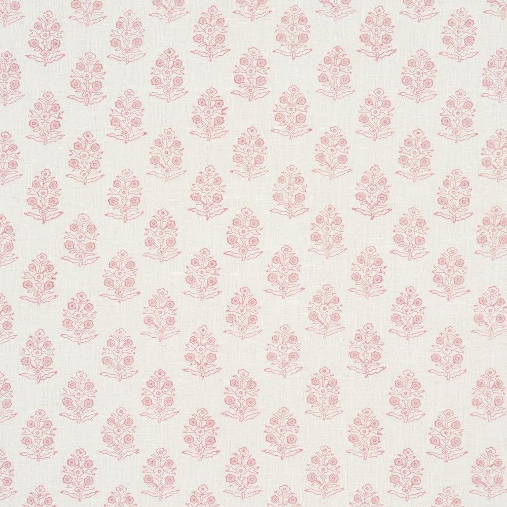 Aditi Hand Blocked Print Blush 179365 by Schumacher Fabric A Love Affair 3.0" - Fabric Carolina -