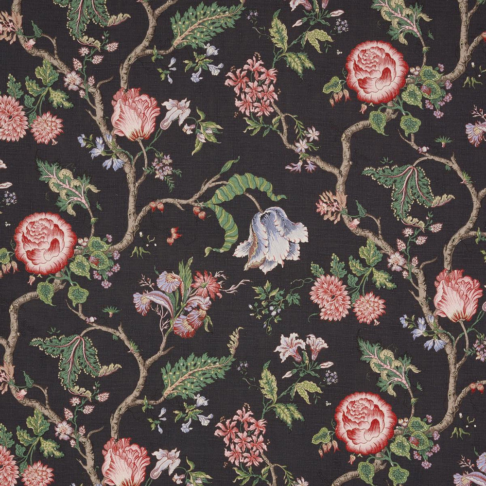 Josephine Noir 179653 by Schumacher Fabric A Love Affair 27.0" - Fabric Carolina -