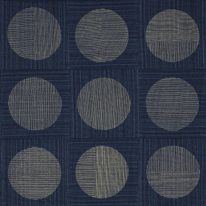 Una Hand Block Print Indigo 182302 by Schumacher Fabric