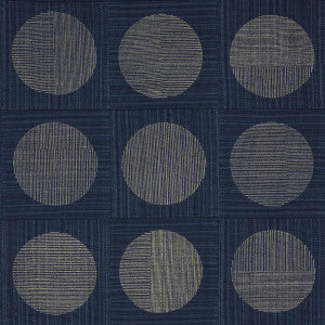 Una Hand Block Print Indigo 182302 by Schumacher Fabric
