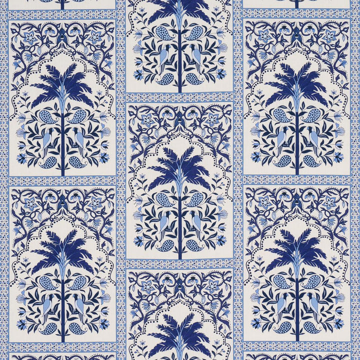 Amazonas Mystique Tropical Shades Of Blue 182571 by Schumacher Fabric Johanna Ortiz 15.5" - Fabric Carolina -