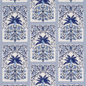 Amazonas Mystique Tropical Shades Of Blue 182571 by Schumacher Fabric