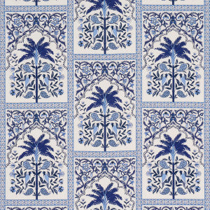 Amazonas Mystique Tropical Shades Of Blue 182571 by Schumacher Fabric