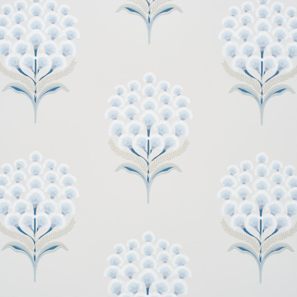 Aurelia Porcelain 5016341 by Schumacher Wallpaper A Love Affair 13.5" - Fabric Carolina -