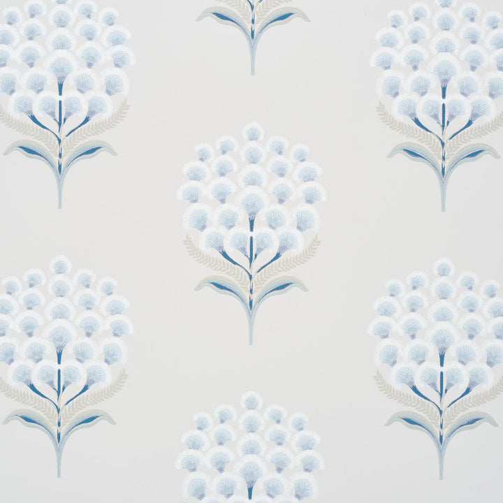 Aurelia Porcelain 5016341 by Schumacher Wallpaper A Love Affair 13.5" - Fabric Carolina -