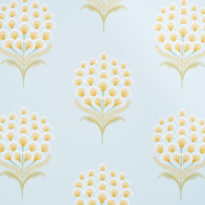 Aurelia Sky 5016342 by Schumacher Wallpaper A Love Affair 13.5" - Fabric Carolina -