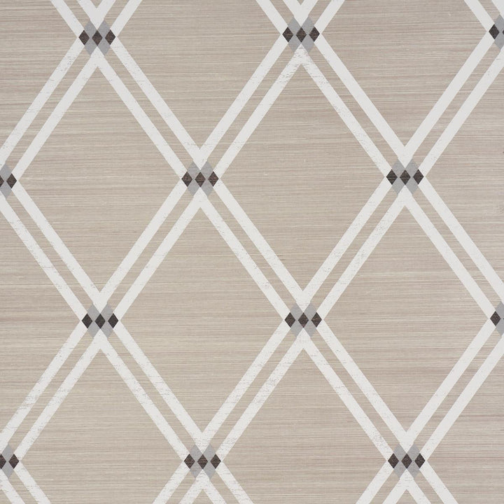 Asolo Sisal Silver 5016540 by Schumacher Wallpaper Textured & Woven Wallcoverings 33.5" - Fabric Carolina -