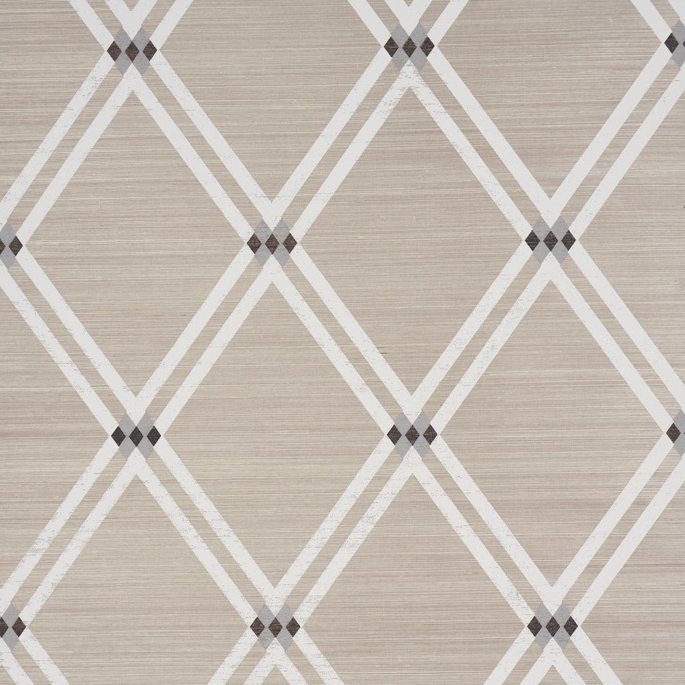 Asolo Sisal Silver 5016540 by Schumacher Designer Wallpaper Textured & Woven Wallcoverings 33.5" - Swanky Fabrics -