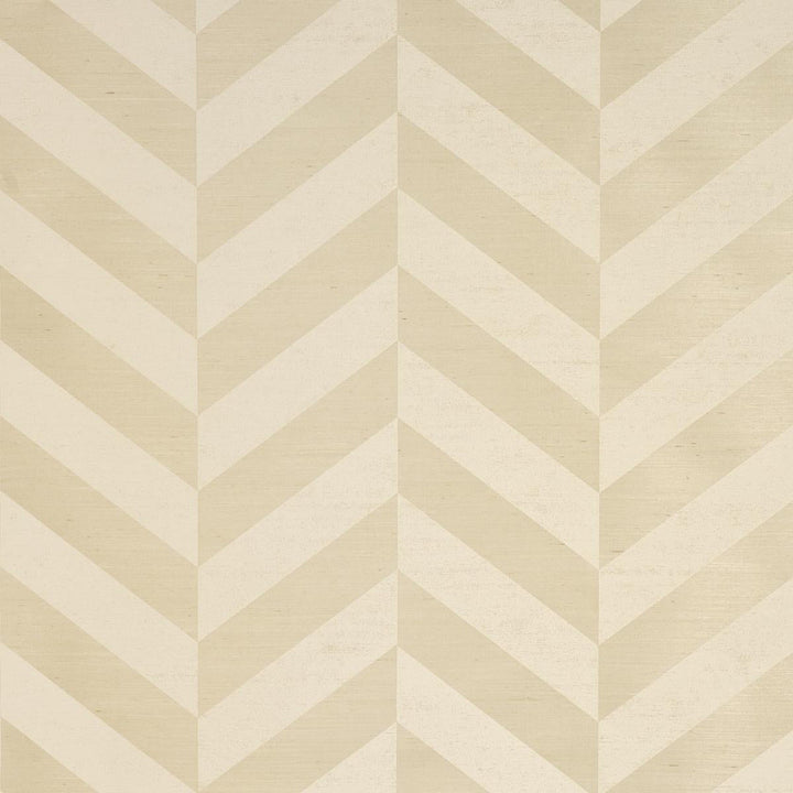 Staggered Chevron Sisal Ivory 5016560 by Schumacher Wallpaper Textured & Woven Wallcoverings 16.5" - Fabric Carolina -