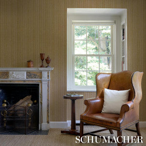 Zig Zag Paperweave Sesame 5016600 by Schumacher Wallpaper