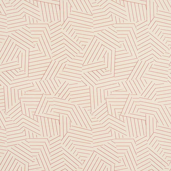 Deconstructed Stripe Sisal Red 5016582 by Schumacher Wallpaper Textured & Woven Wallcoverings 17.0" - Fabric Carolina -