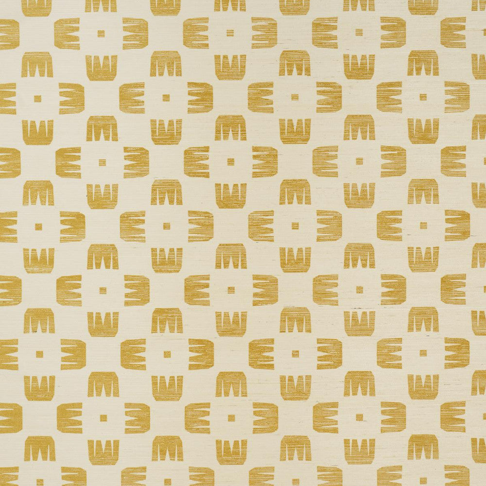 Raze Sisal Maize 5016630 by Schumacher Wallpaper Hadiya Williams 12.62" - Fabric Carolina -