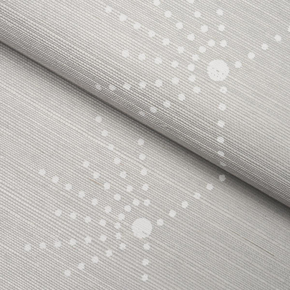 Royre Stripe Sisal Dove 5016720 by Schumacher Wallpaper Textured & Woven Wallcoverings 11.38" - Fabric Carolina -