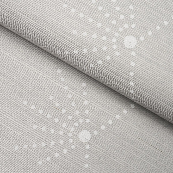 Royre Stripe Sisal Dove 5016720 by Schumacher Wallpaper Textured & Woven Wallcoverings 11.38" - Fabric Carolina -