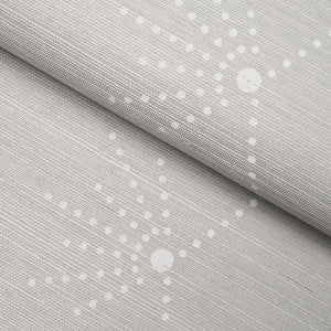 Royre Stripe Sisal Dove 5016720 by Schumacher Wallpaper