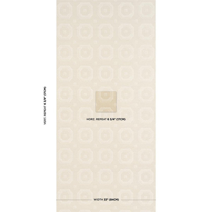 Beveled Frame Sisal Oyster 5016731 by Schumacher Designer Wallpaper Textured & Woven Wallcoverings 6.75" - Swanky Fabrics -
